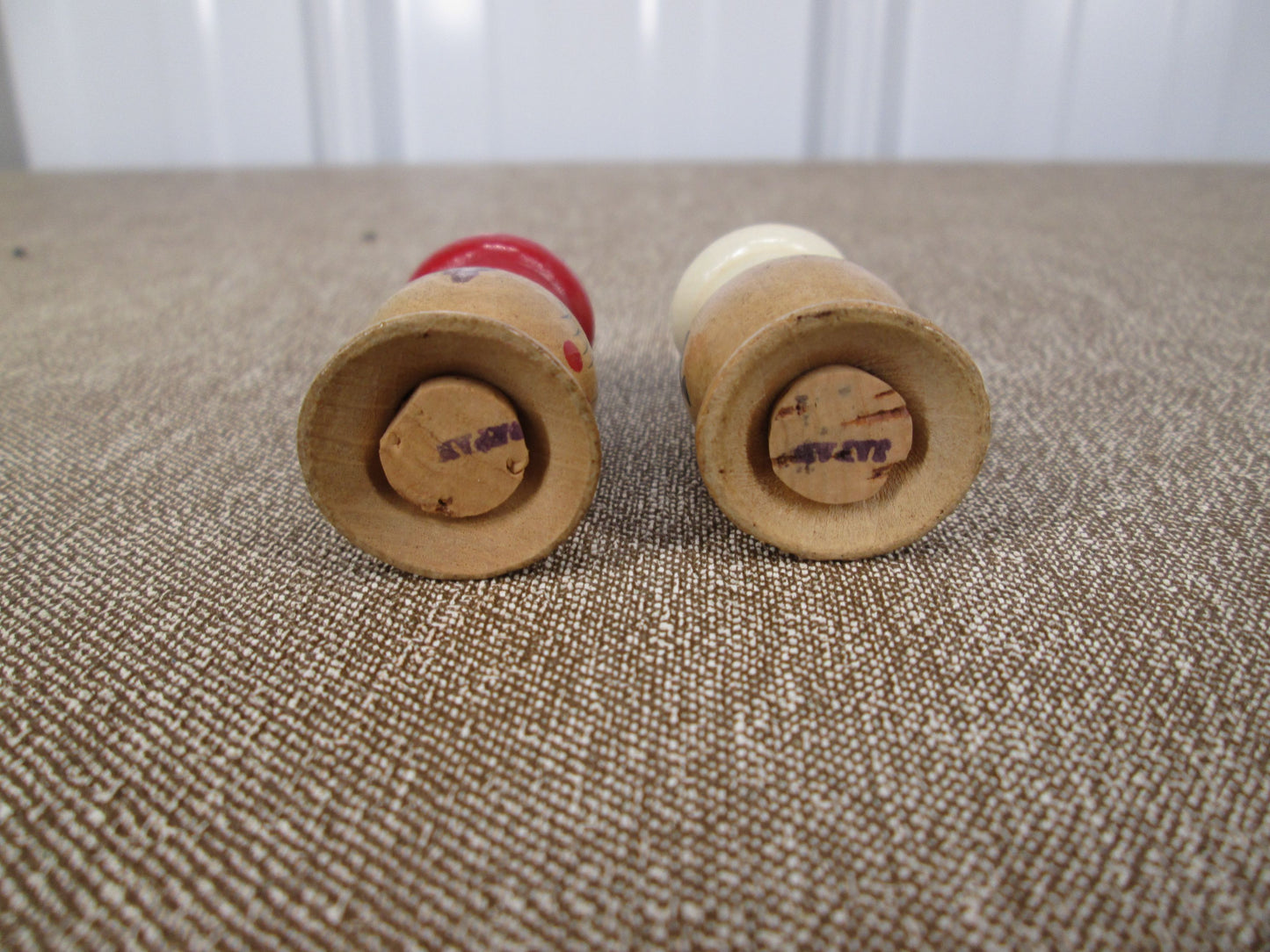 08257 - Vintage Wooden Salt & Pepper Shakers