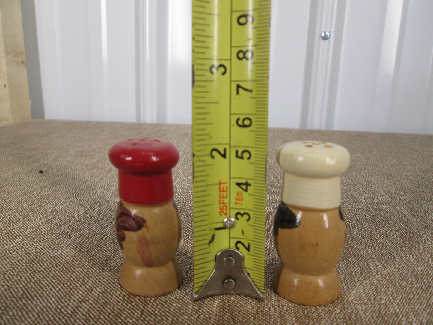 08257 - Vintage Wooden Salt & Pepper Shakers