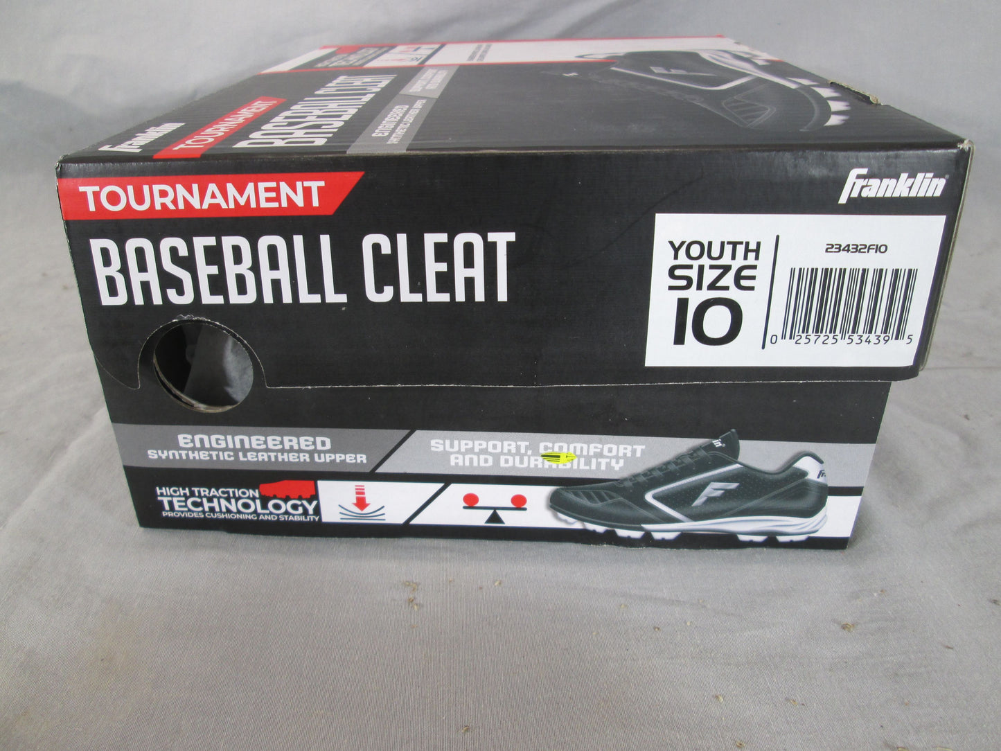 08255 - Youth Franklin Baseball Cleat Size 10