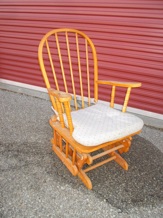 0128 -  Nice Wooden Glider/Rocking Chair