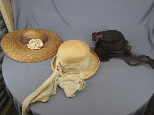 0137 - Group of 3 Antique Hats